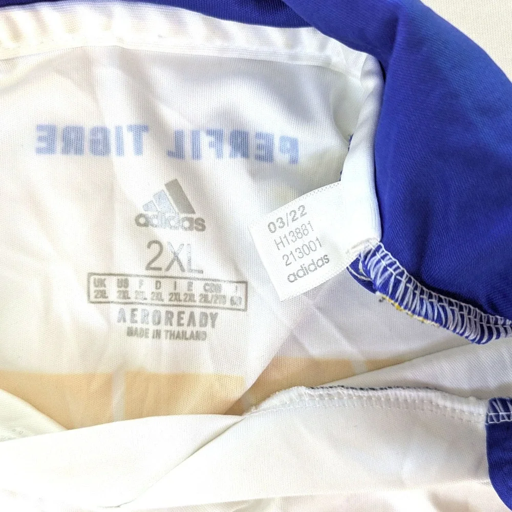 Adidas Tigres UANL 2022 Away Jersey White Blue Gold Soccer Shirt 2XL H13881